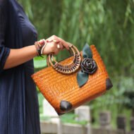 Thai rattan straw bag - Image 2