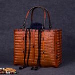 Woven bamboo basket