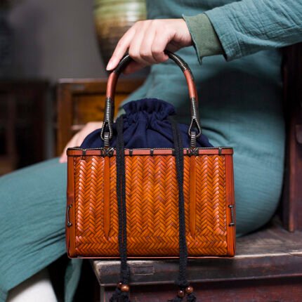 Bamboo basket bag
